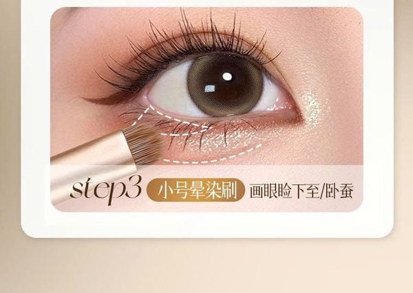 Xixi Bộ Cọ Trang Điểm Mắt 3 Cây Lông Mềm Mịn Dễ Tán Phấn Mắt