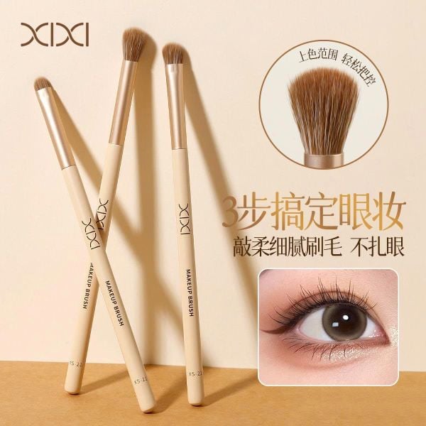 Xixi Bộ Cọ Trang Điểm Mắt 3 Cây Lông Mềm Mịn Dễ Tán Phấn Mắt