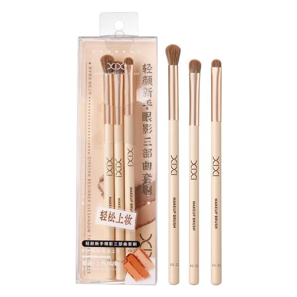 Xixi Bộ Cọ Trang Điểm Mắt 3 Cây Lông Mềm Mịn Dễ Tán Phấn Mắt