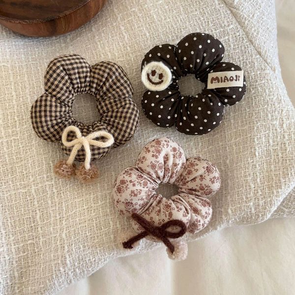 Scrunchies Hoa phồng màu vintage