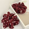 Scrunchies đỏ đô chấm bi
