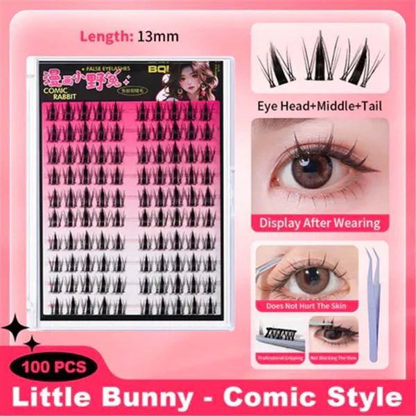 BQI Mi Giả Sẵn Keo 10 Hàng Comic Rabbit - BQI7721