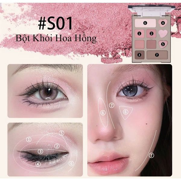 VEECCI Bảng Phấn Mắt 10 Ô #S01