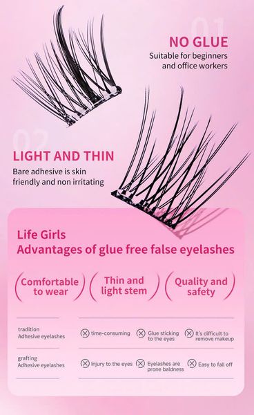 Life Girls Mi Giả Sẵn Keo 10 Hàng - LIFE6007