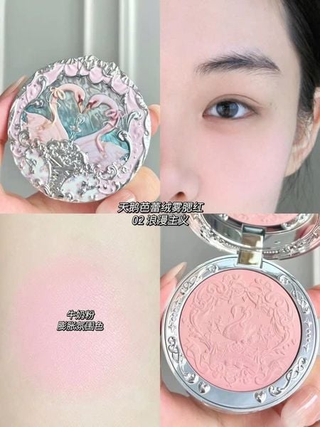 Phấn Má Hồng Flower Knows Swan Ballet - Thiên Nga Ba Lê - 02 Hồng Sữa