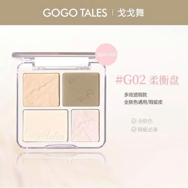 GOGO TALES Bảng Tạo Khối 4 ô Meow Light Shadow Contour Palette