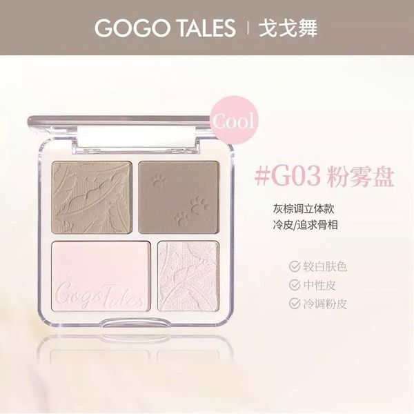 GOGO TALES Bảng Tạo Khối 4 ô Meow Light Shadow Contour Palette