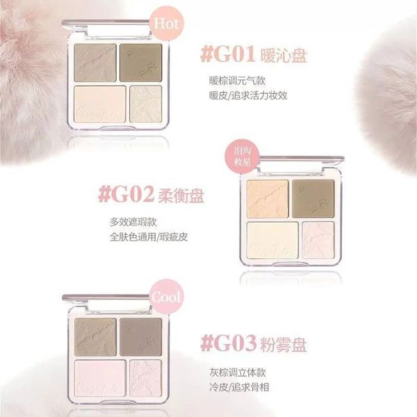 GOGO TALES Bảng Tạo Khối 4 ô Meow Light Shadow Contour Palette