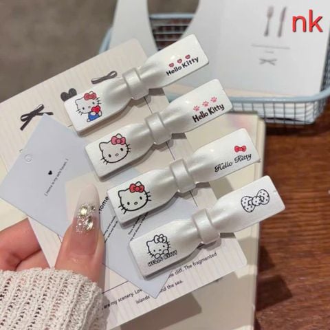 1 CHIẾC Kẹp bạc nơ mèo