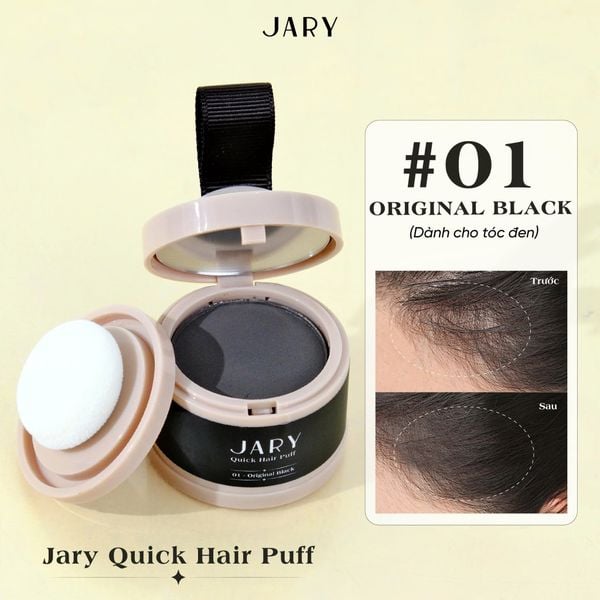 Phấn Chấm Hói Tóc Jary Quick Hair Puff Che Khuyết Điểm Phủ Hói Chân Tóc 4g