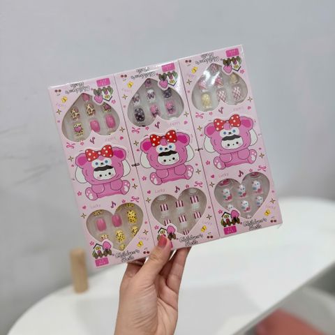 Móng giả trẻ em hoạ tiết trơn