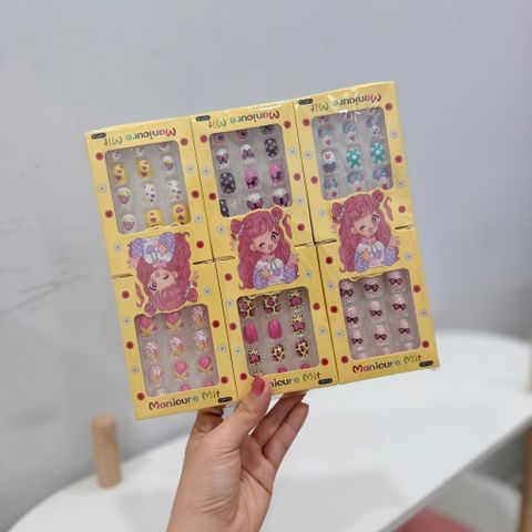 Móng giả trẻ em hoạ tiết trơn