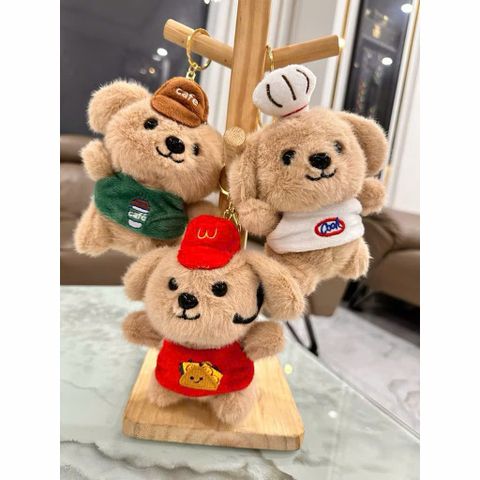 Móc khóa gấu mũ áo