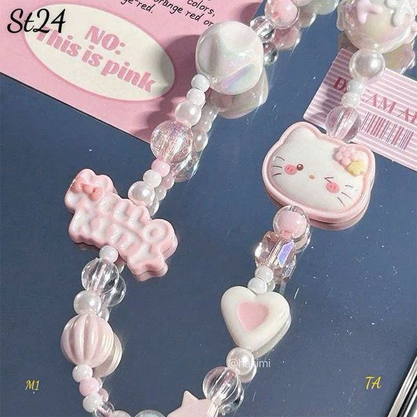 Dây đeo điện thoại kitty hồng ST24