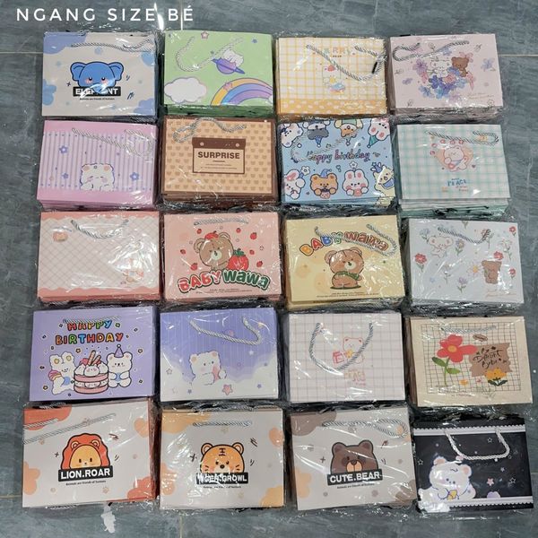 Túi quà ngang size bé 19.5x14.5x8.5cm