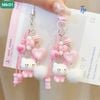 Móc treo kitty hồng cục bông