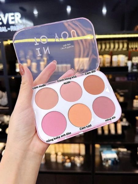 ( Công Ty) INTO YOU Six - Color Blush Palette Má Hồng 6 Ô