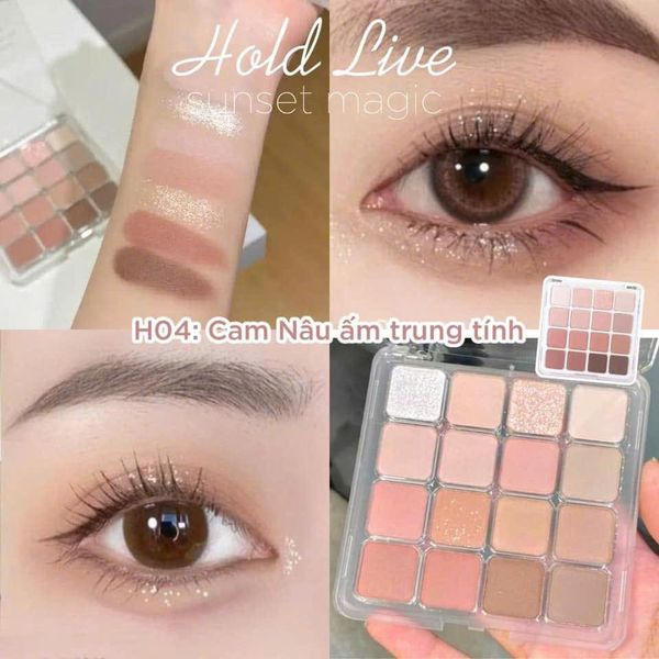 Bảng Phấn Mắt 16 Ô Trang Điểm Mắt Nhũ Mịn Lì Hold Live Sunset Magic Eyeshadow Palette # H04