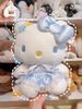 Hello kitty váy xanh đeo nơ xanh 45cm