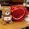 Hộp quà tim và Teddy thiệp 35cm