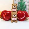 Hộp quà tim và Teddy thiệp 35cm