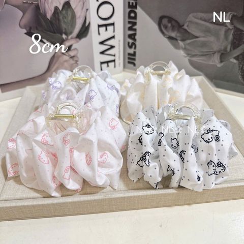 Cào voan phồng trơn in mèo