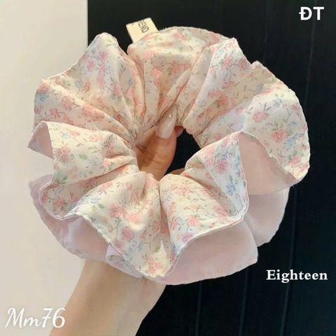 Scrunchies hoa hồng nhí 2 lớp mm76