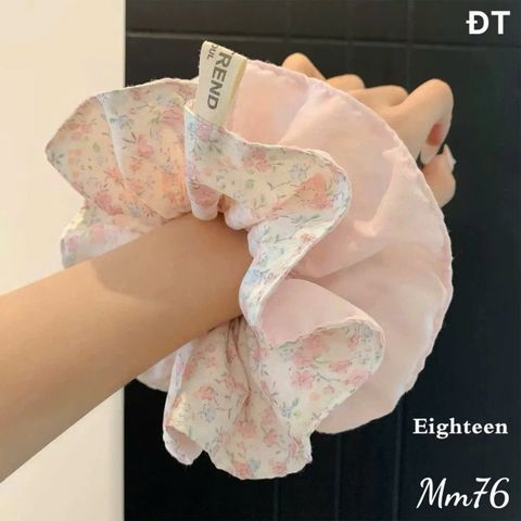 Scrunchies hoa hồng nhí 2 lớp mm76