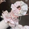 Scrunchies hoa hồng nhí 2 lớp mm76