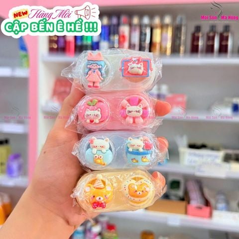 Khay lens trượt charm gấu