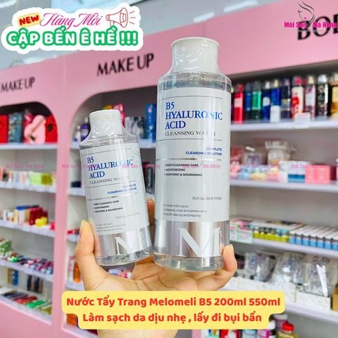 Nước Tẩy Trang Làm Sạch Sâu Cấp Ẩm Và Làm Dịu Da MELOMELI B5 HYALURONIC ACID CLEANSING WATER