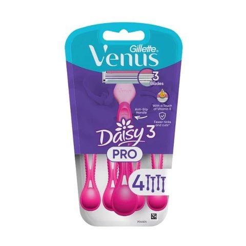 Dao Cạo Nữ Gillette Venus Daisy 3 Pro - Hộp 4 Cây