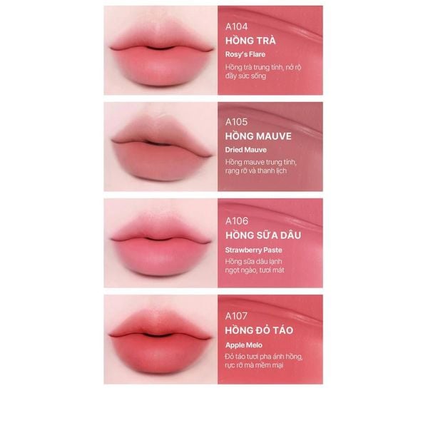 [MỚI] Son kem Black Rouge Air Fit Velvet Lite mềm mịn màu trendy - 4.2g