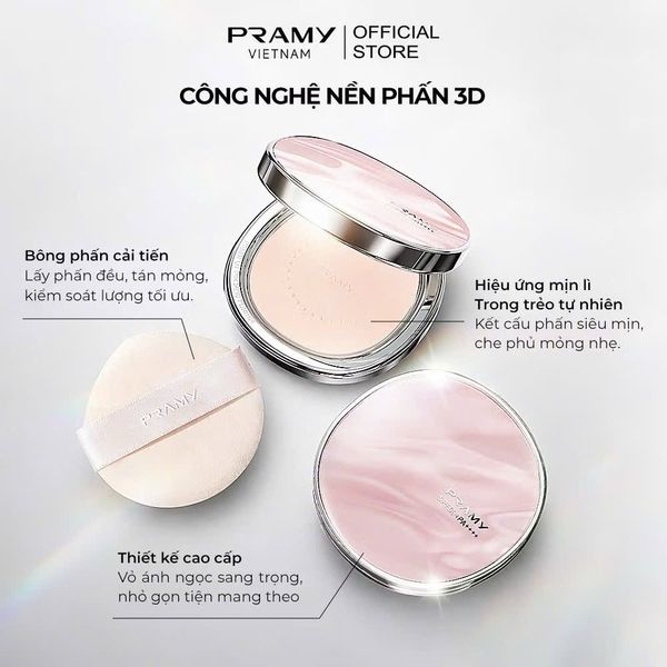 Phấn Phủ Dạng Nén Chống Nắng Kiểm Soát Dầu Pramy Spf40 Pa+++ Sunscreen Pressed Powder 7g