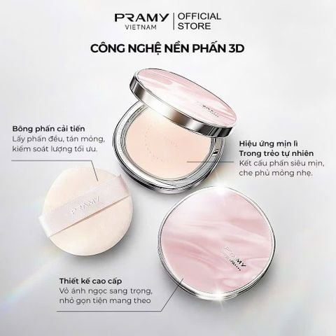 Phấn Phủ Dạng Nén Chống Nắng Kiểm Soát Dầu Pramy Spf40 Pa+++ Sunscreen Pressed Powder 7g