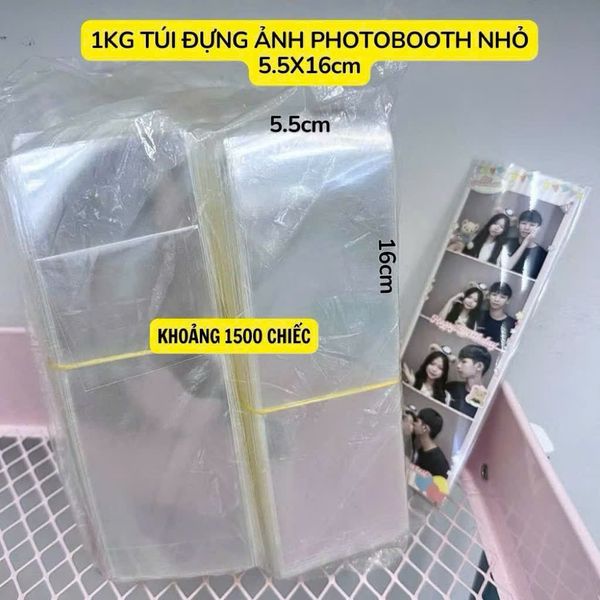 Túi trong suốt bọc đựng Photobooth kích thước 5,5x16cm và 10,5x16cm