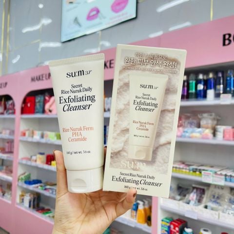 Sữa Rửa Mặt Tẩy Da Chết Chiết Xuất Từ Gạo Sum37 Secret Rice Nuruk Daily Exfoliating Cleanser 160g