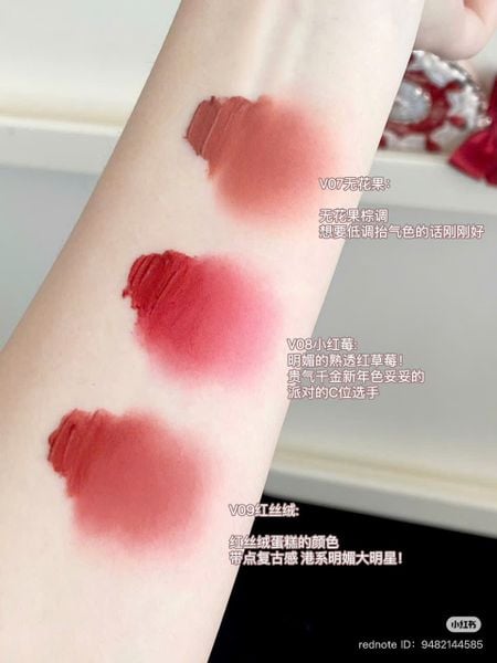 Son bùn mịn Flower Knows Son kem Strawberry Cupid 5ml