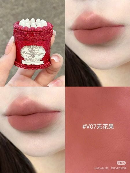Son bùn mịn Flower Knows Son kem Strawberry Cupid 5ml