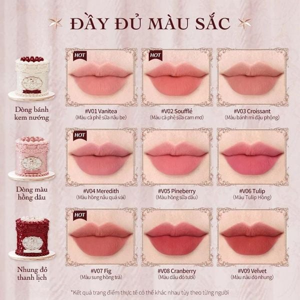 Son bùn mịn Flower Knows Son kem Strawberry Cupid 5ml