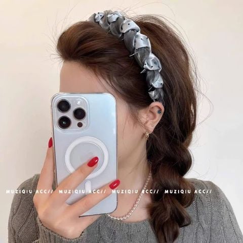 Xược chấm bi lụa ren phối
