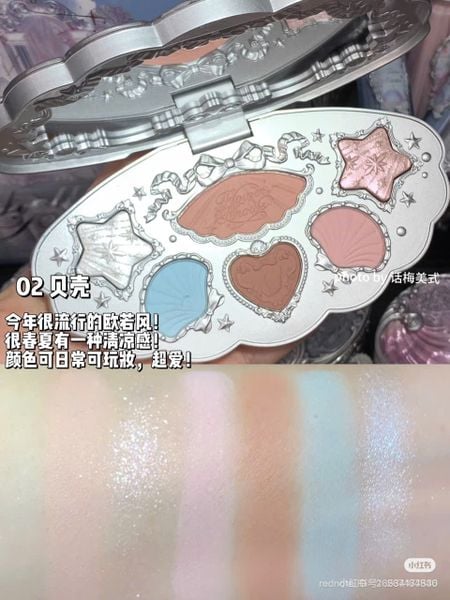 FLOWER KNOWS Shell's Jewel Collection 6 - Color Eyeshadow Palette Bảng Mắt