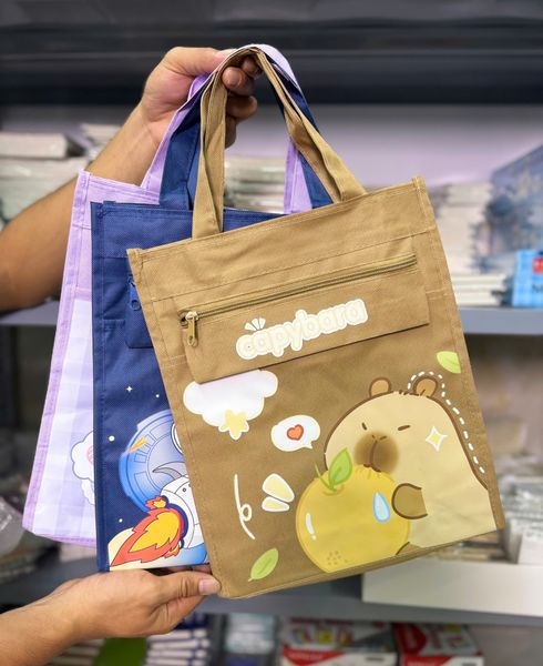 Túi tote có ngăn phụ hoạt hình