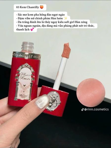 Má Hồng Kem Flower Knows Strawberry Cupid Collection Liquid Blush 7G