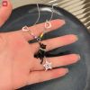 Vòng cổ mèo đen mix sao tim