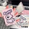 Gương da gấp gọn cún cute