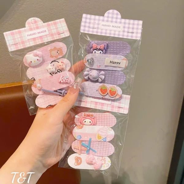 Set 4c dán mái ngắn TE đính charm