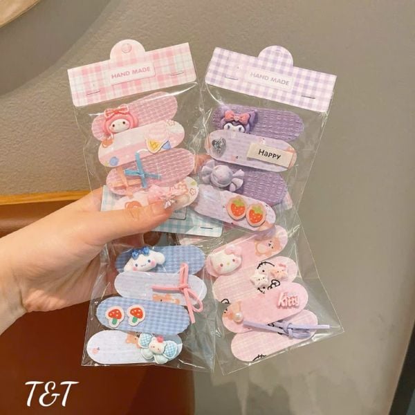 Set 4c dán mái ngắn TE đính charm