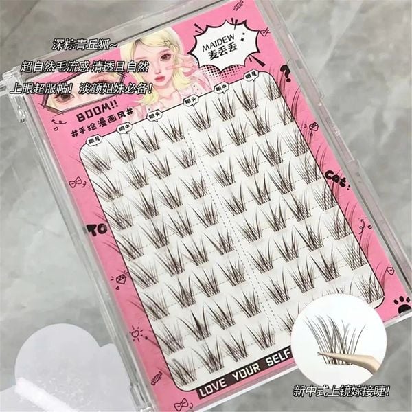 MaiDew Mi Giả Sẵn Keo 8 Hàng Mi Cáo Nhạt - MAID02