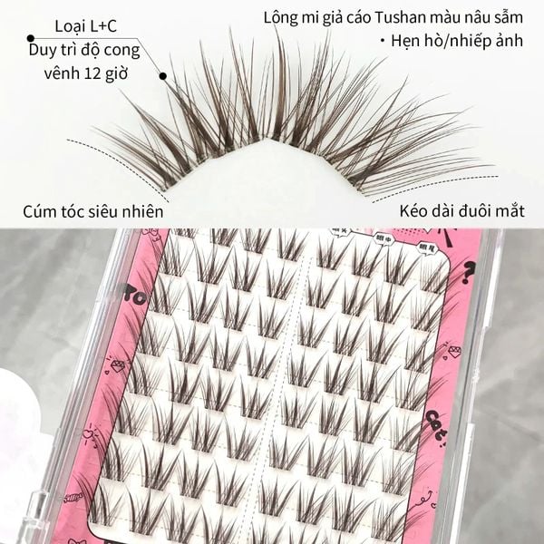 MaiDew Mi Giả Sẵn Keo 8 Hàng Mi Cáo Đậm Màu Nâu MAID04